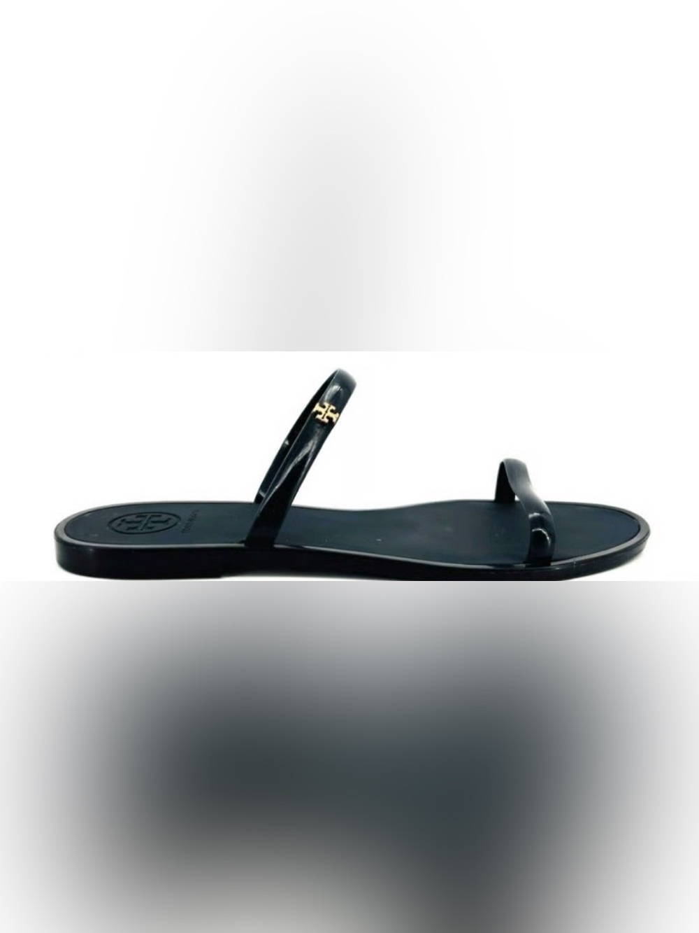 Tory Burch Black Slim Toe-Ring Slide Sandal